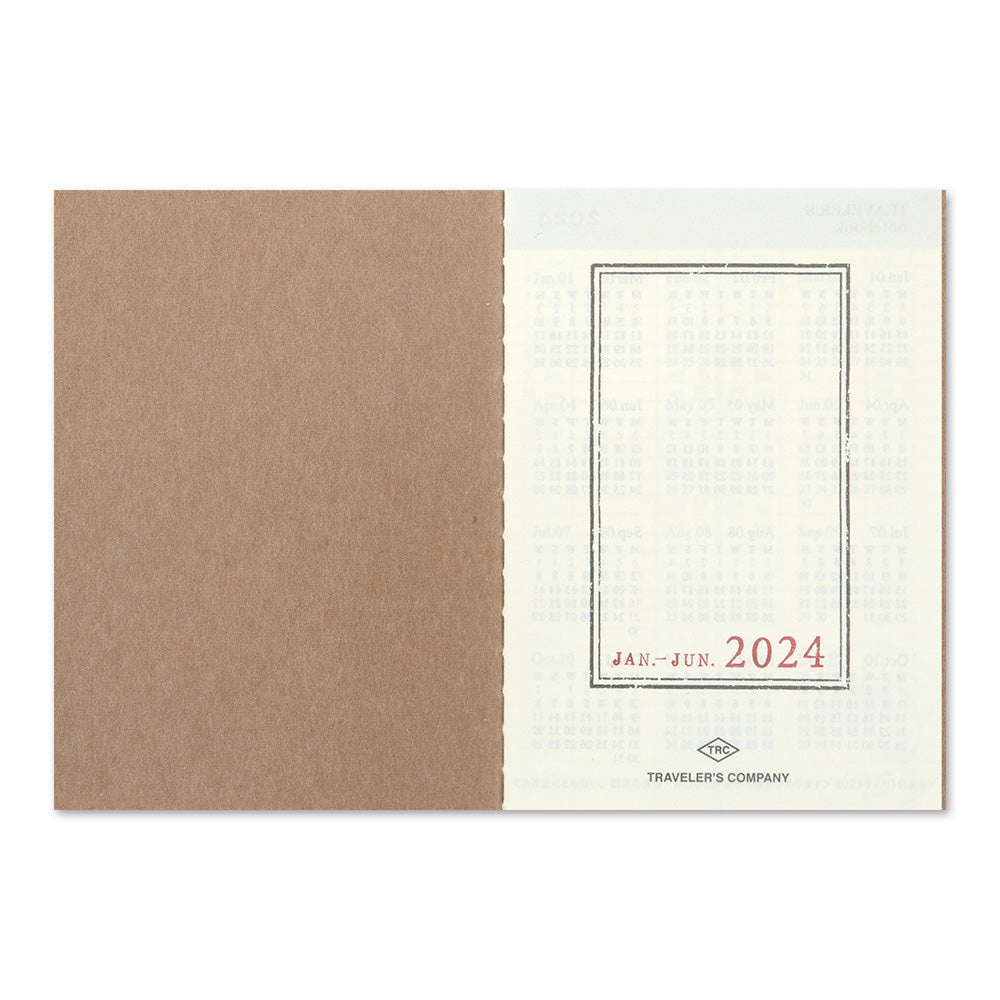 image of front page of TRAVELER'S notebook Refill- Passport Size- 2024 Weekly Diary
