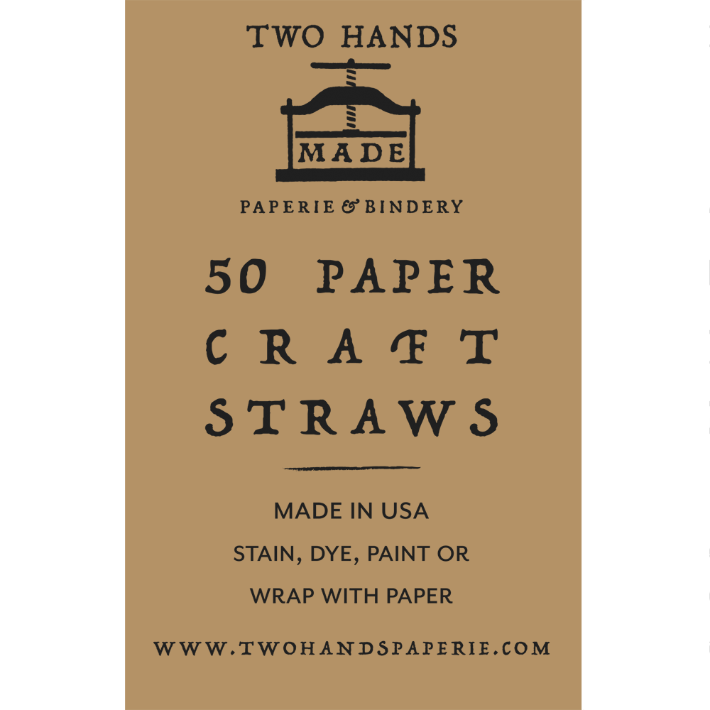 Paper craft straws packaging label