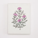 Boxed notecard set Lilac and green floral pattern box lid closed