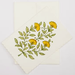 Handmade Yellow and green floral pattern #3 with white envelope