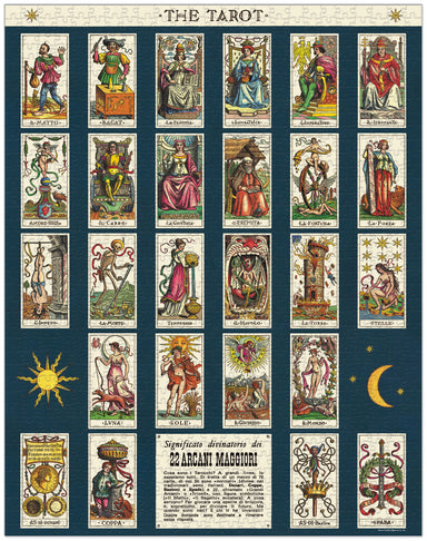 A collages of all the cards of the tarot deck, in vibrant colors and wonderful detail.