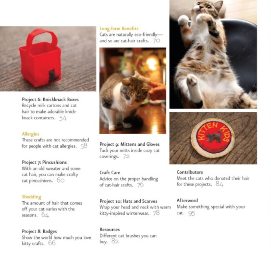 Crafting With Cat Hair by Kaori Tsutaya Table of contents page 2