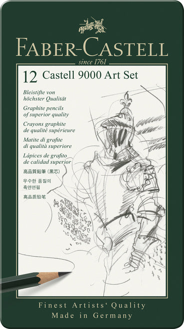 Faber-Castell 9000 Art Set Graphite Pencils- set of 12