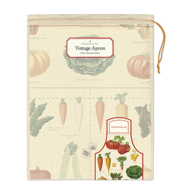 Aprons come packaged in a hand- sewn muslin bag, making them the perfect gift.