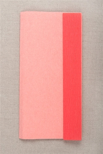Double Sided Crepe Paper- Rose and Salmon