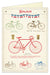 Cavallini & Co. Bicycle Bonjour Blank Single Greeting Card