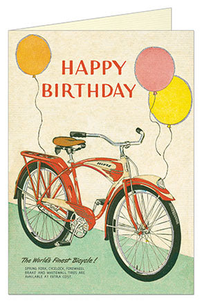 Cavallini & Co. Bicycle Happy Birthday Single Card