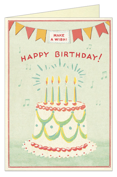 Make A Wish vintage birthday card design