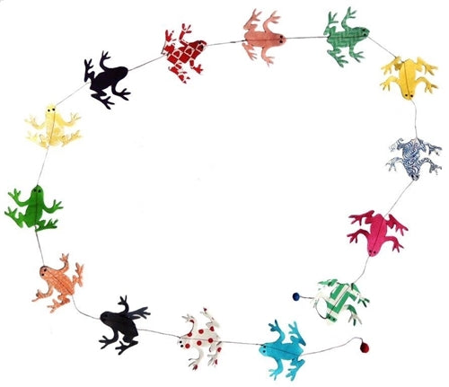 Use the Handmade Lokta Paper Frog Garland as a gift or as decoration. 