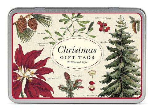 Cavallini & Co. Christmas Botanica Glitter Gift Tags