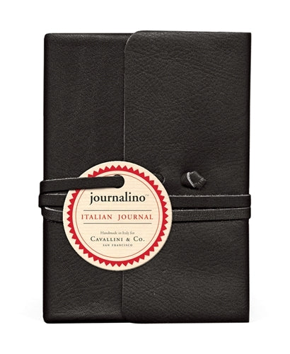 Cavallini & Co. Journalino Medium Leather Journal- Black