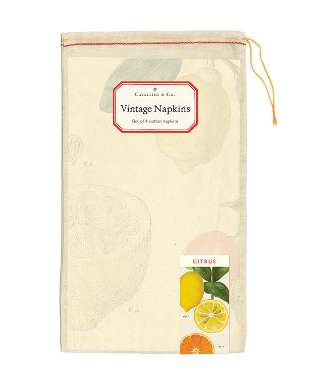 Napkins come packaged in a hand- sewn muslin bag ready for gifting. 