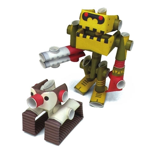 Dr. Penk & Goriborg PIPEROID are Japanese paper robots that are both a craft and toy.