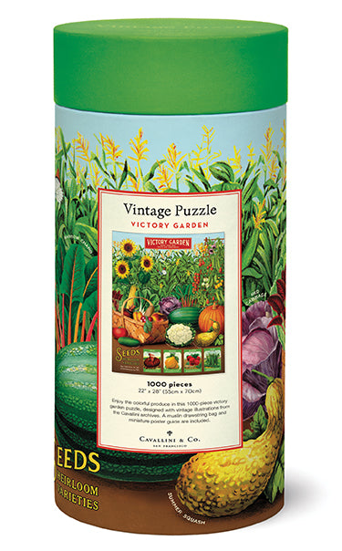 All puzzles are packaged in a 10 inch long cardboard tube, with puzzle pieces safely stored in a muslin bag inside.
