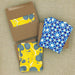Two Hands Made Recycled Cotton Stationery- Package of 8- Yellow-Blue