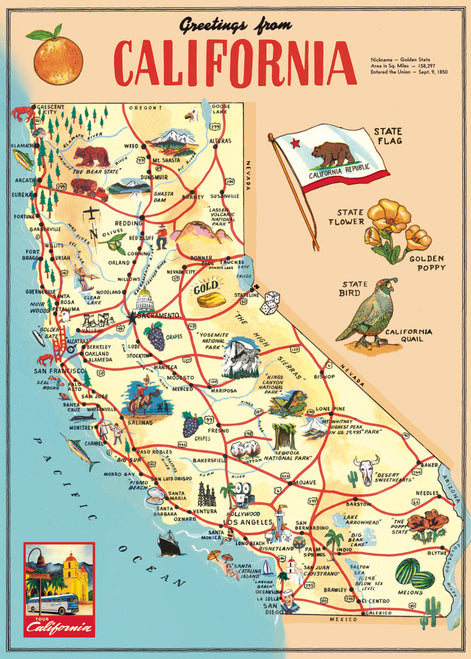 Cavallini & Co. California Map