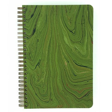 Green Marbled Make My Notebook spiral bound notebook.