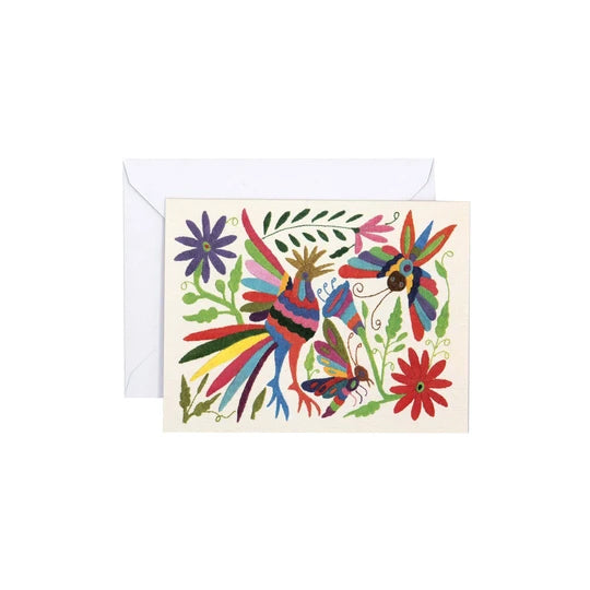 Otomi Embroidered Textile Art Notecards