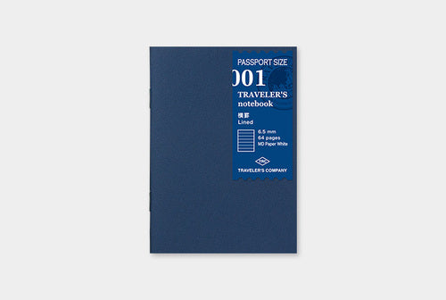 TRAVELER'S notebook Refill-Passport Size- Lined Notebook