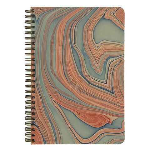 Red Marbled Make My Notebook spiral bound notebook.