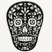 Two Hands Made- Black Sugar Skull Vinyl Sticker.  Keep Dia de Los Muertos alive all year long with this sticker. 