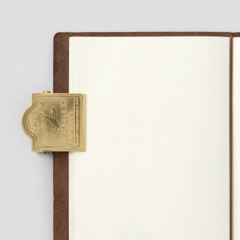 TRAVELER'S notebook Brass Notebook Clip- Airplane Logo
