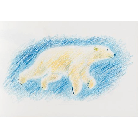 100 Writing & Crafting Papers of Animals - polar bear page detail