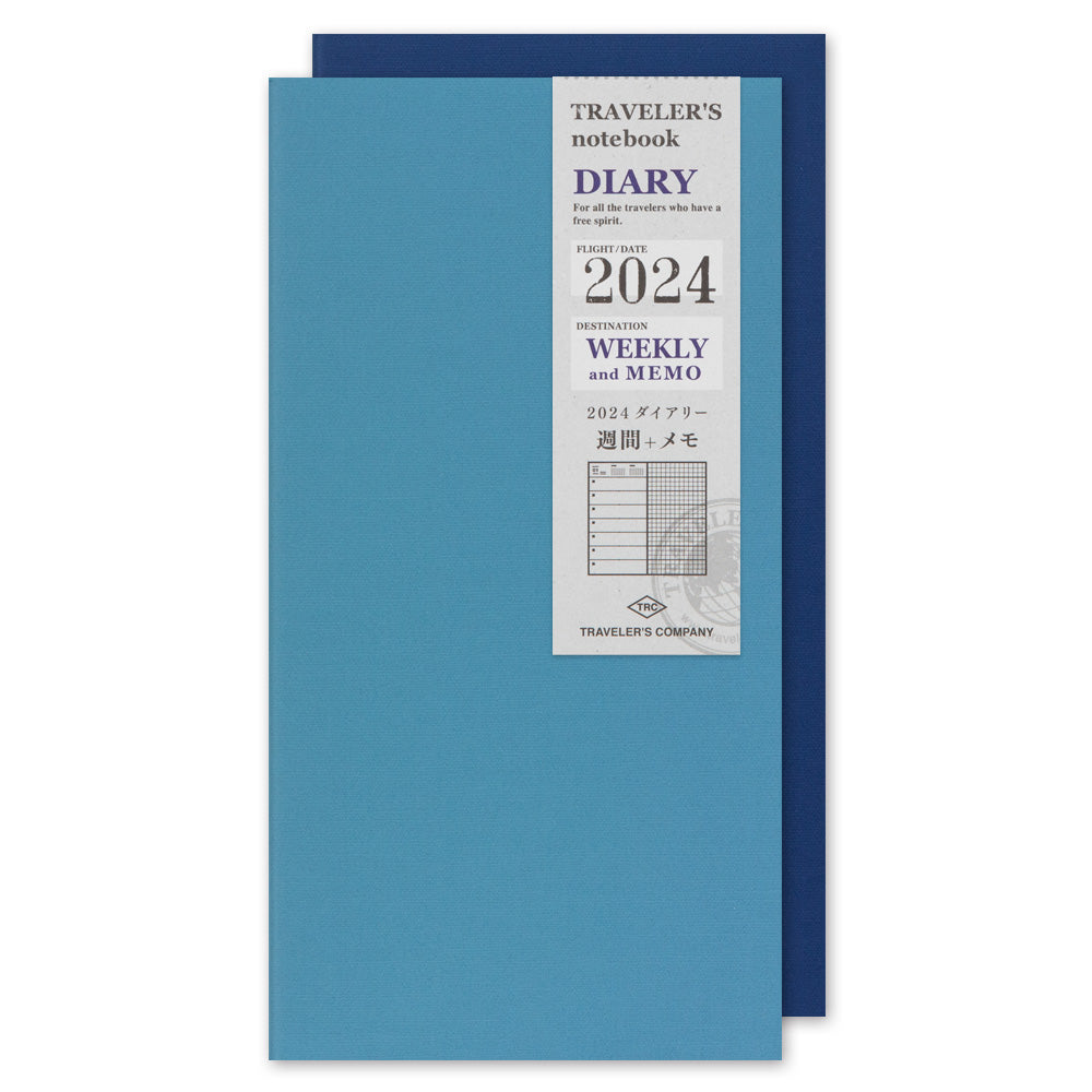 image of TRAVELER'S COMPANY Refill- Regular Size- 2024 Weekly Calendar and Memo Diary