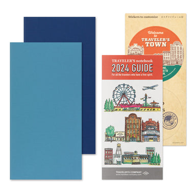 image of TRAVELER'S COMPANY Refill- Regular Size- 2024 Weekly Calendar and Memo Diary and stickers