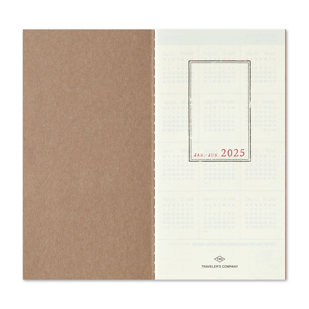 TRAVELER'S notebook Refill- Regular Size- 2025 Weekly Calendar and Memo Diary