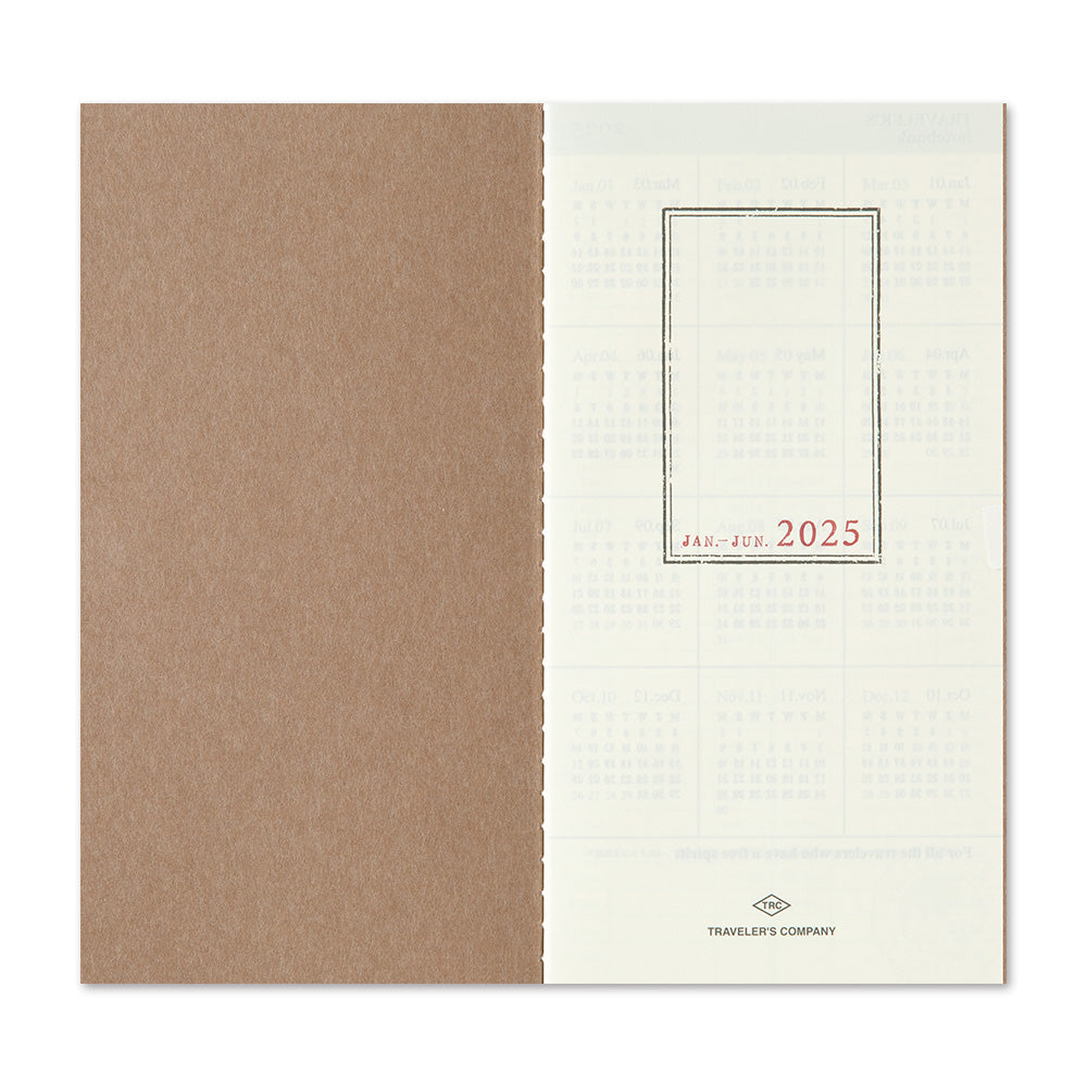 TRAVELER'S notebook Refill- Regular Size- 2025 Weekly Vertical Diary