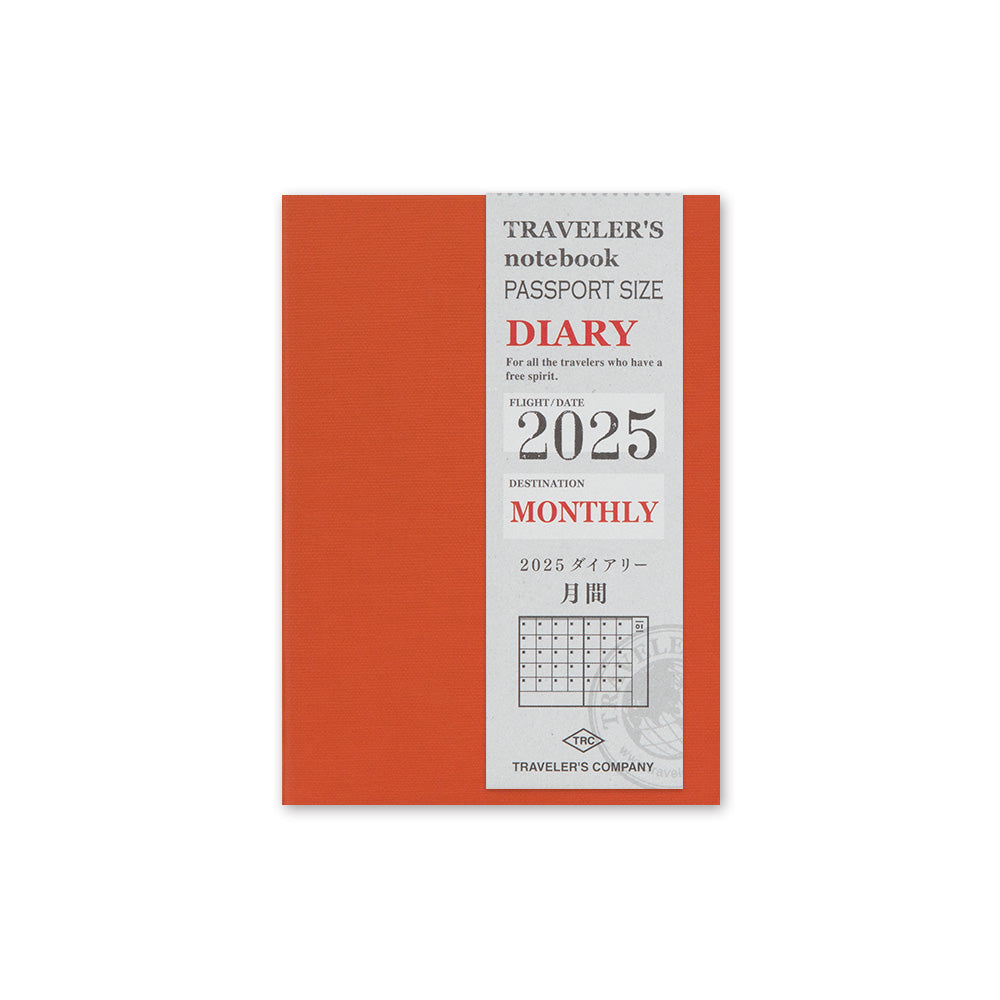 TRAVELER'S notebook Passport Size 2025 Monthly Diary