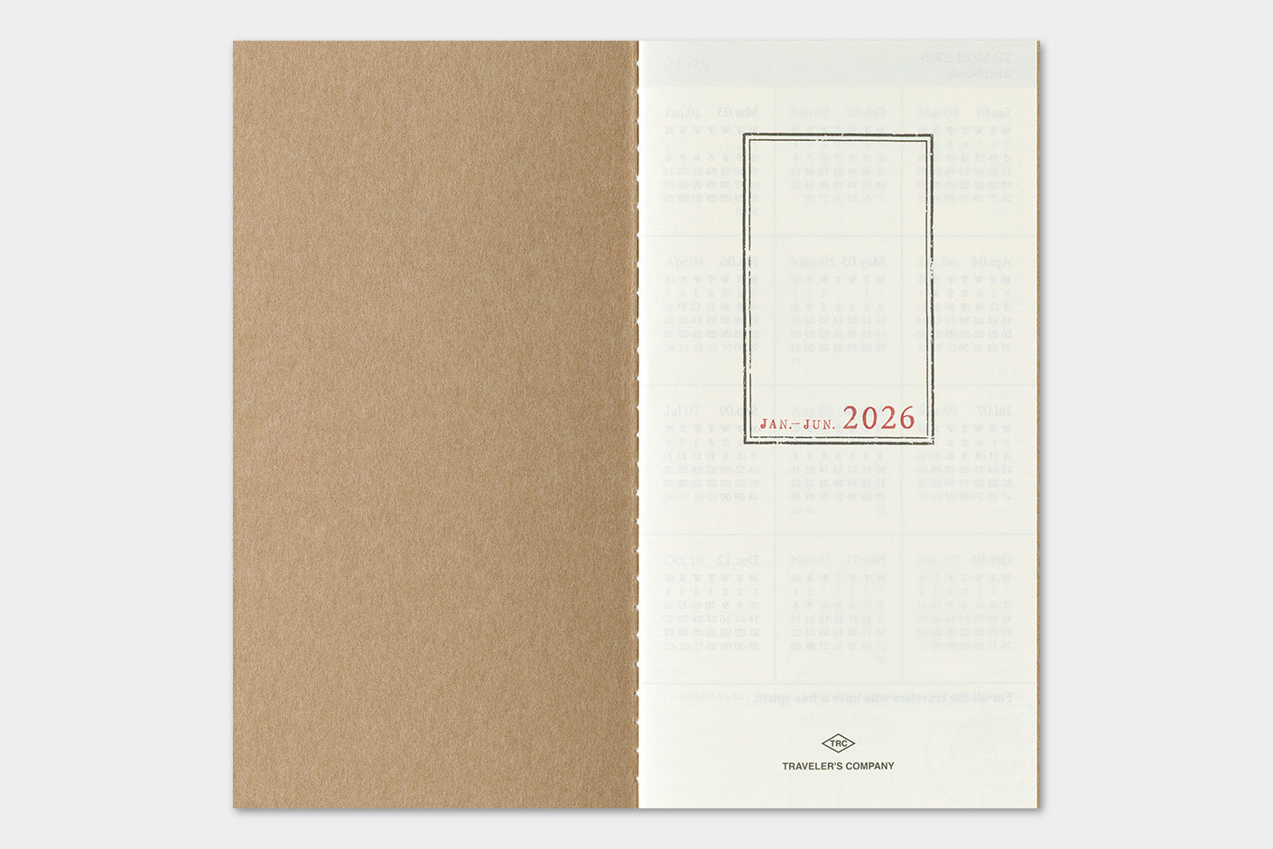 TRAVELER'S notebook Refill- Regular Size- 2026 Weekly Calendar and Memo Diary