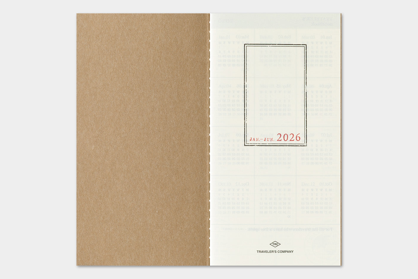 TRAVELER'S notebook Refill- Regular Size- 2026 Weekly Vertical Diary