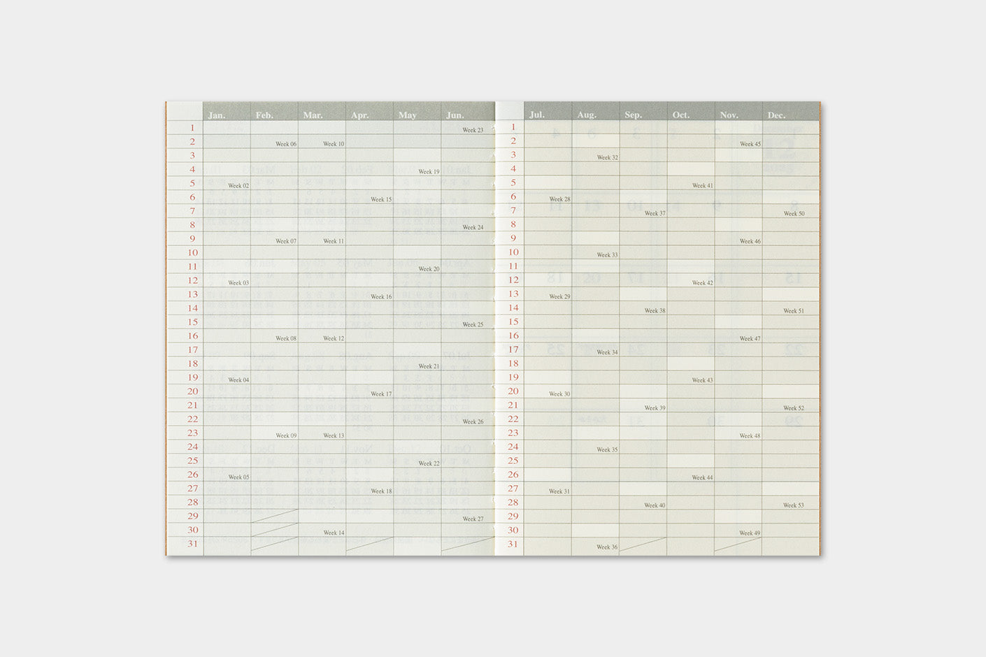 TRAVELER'S notebook Passport Size 2026 Monthly Diary