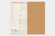 TRAVELER'S notebook Regular Size Refill- 2027 Monthly Diary- "departure Card" for travel contact information 