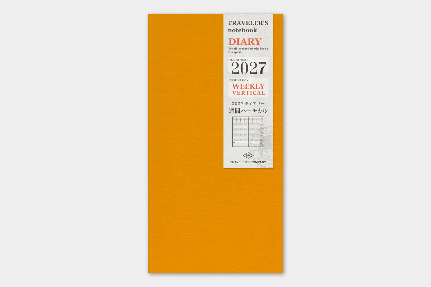 TRAVELER'S notebook Refill- Regular Size- 2027 Weekly Vertical Diary
