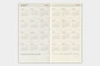 TRAVELER'S notebook Refill- Regular Size- 2027 Weekly Vertical Diary image showing year at a glance pages for 2027 and 2028