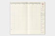 TRAVELER'S notebook Refill2027 Weekly Vertical Diary image showing week at a glance pages by the hour in vertical format for a week in March, 2027