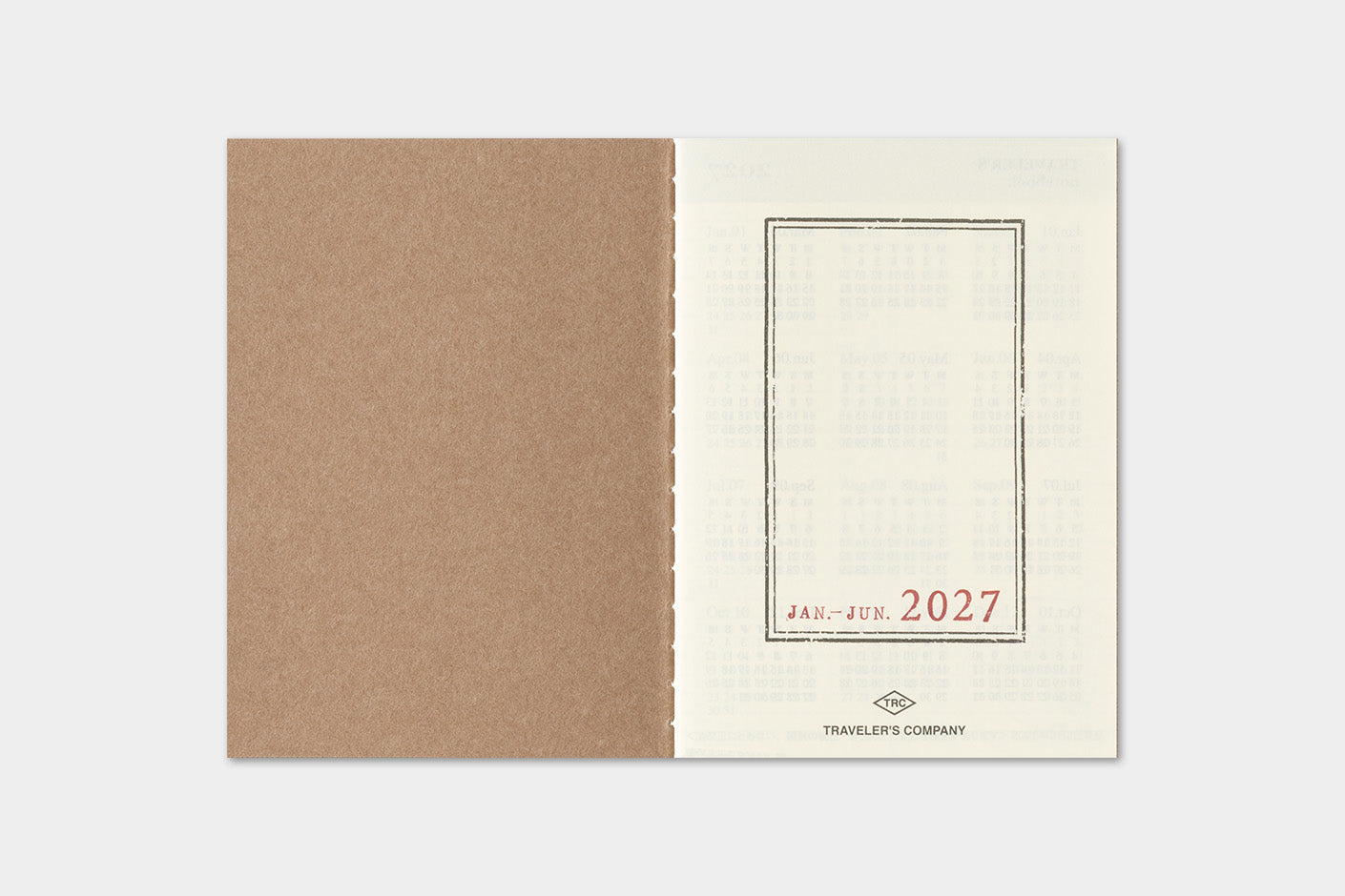 TRAVELER'S notebook Refill- Passport Size- 2027 Weekly Diary interior of front page image