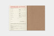 Inside back cover of Diary- a travel departure card page containing printed form fields and text