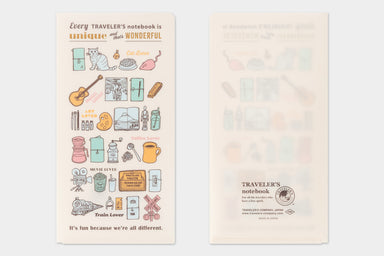TRAVELER'S notebook 2027 Regular Size Clear Folder- image showing back and front of folder
