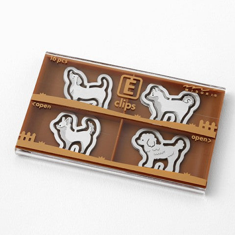 Midori Etching Clips- Dogs- Box of 16 Paper Clips