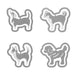 image of four styles of dog etching clips