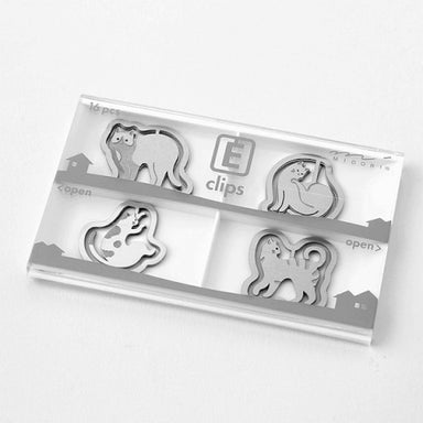 image of box of Midori Etching Clips- Cats- Box of 16 Paper Clips