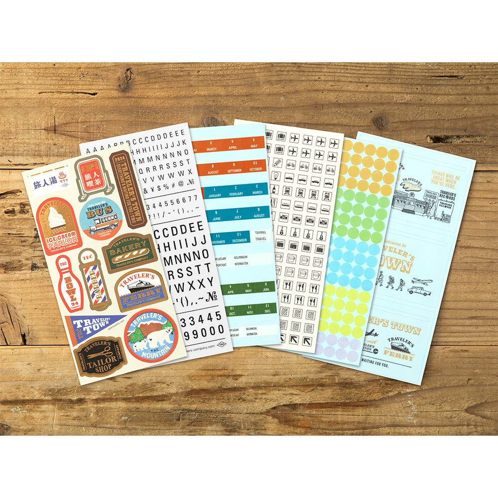 image of TRAVELER'S notebook 2024 Sticker Collection- all sheets included shown