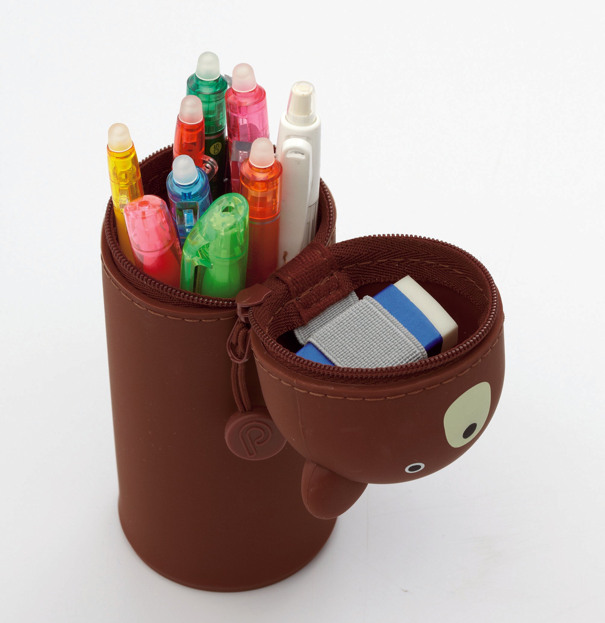 Punilabo Stand Up Pen Case- Brown Bear