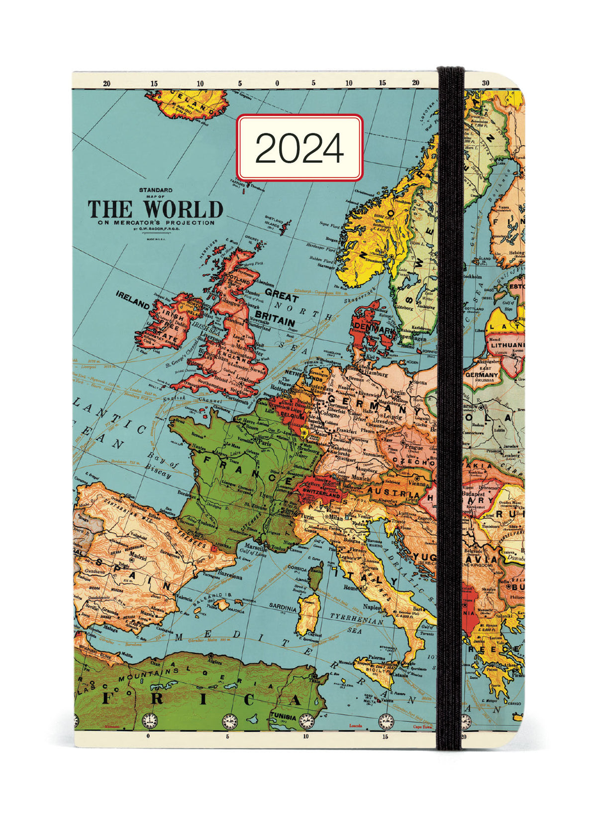 2024 Cavallini & Co. Vintage Map Weekly Planner — Two Hands Paperie