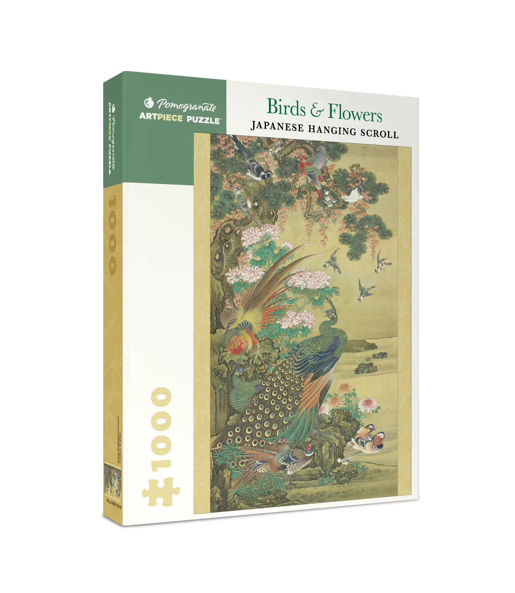 Birds & Flowers: Japanese Hanging Scroll 1000-Piece Jigsaw Puzzle- image of packaging
