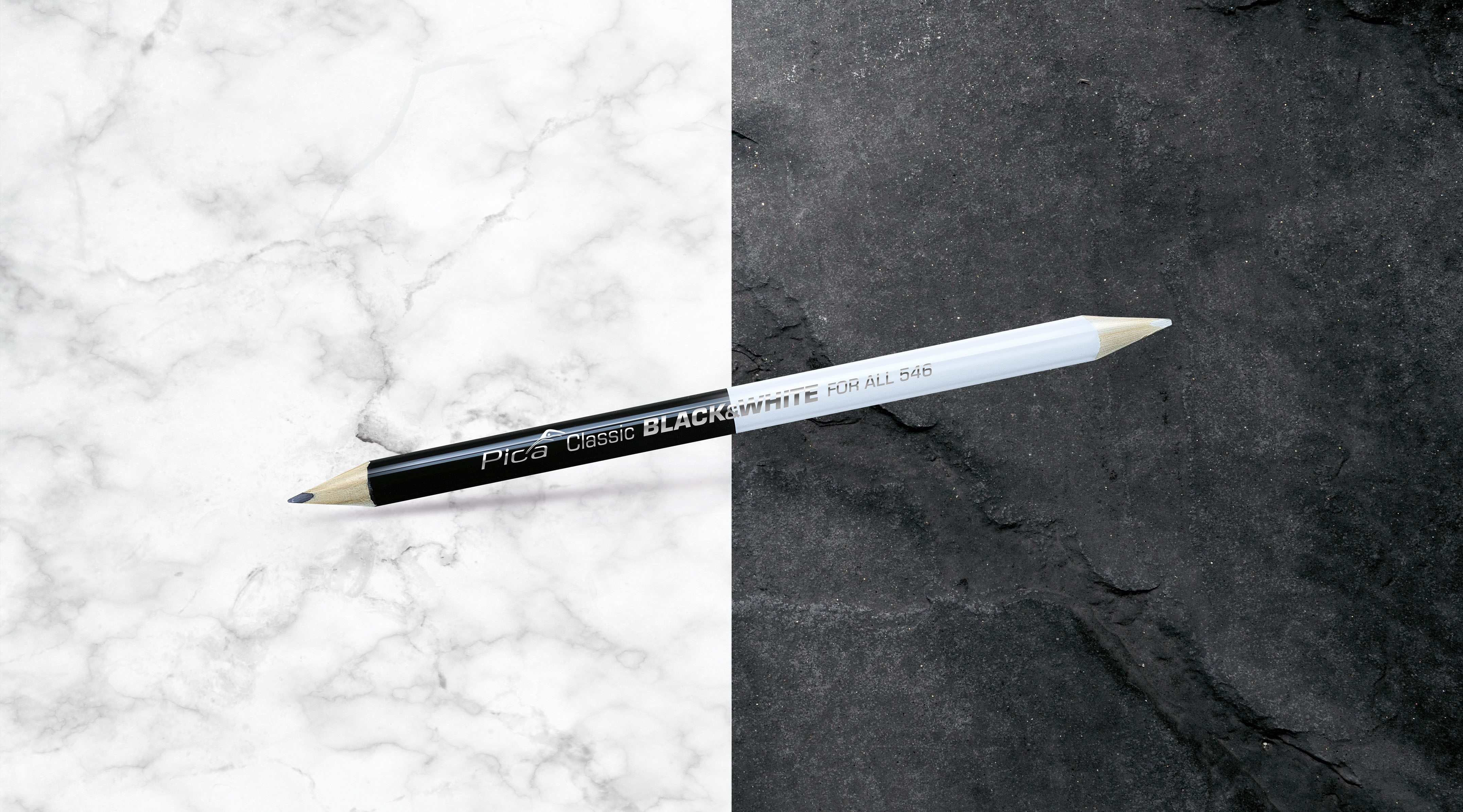 Pica Classic Double 546- FOR ALL Black & White Oversize Pencil
